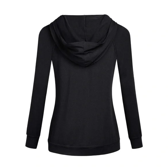 NWY Hibelle Classic Black Women's Zip-Up Hoodie - Picture 3 of 7